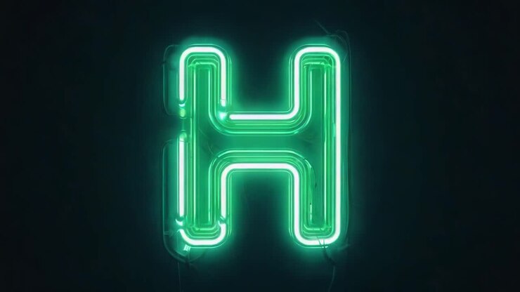 Lettera al neon H