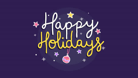 happy holidays graphic design