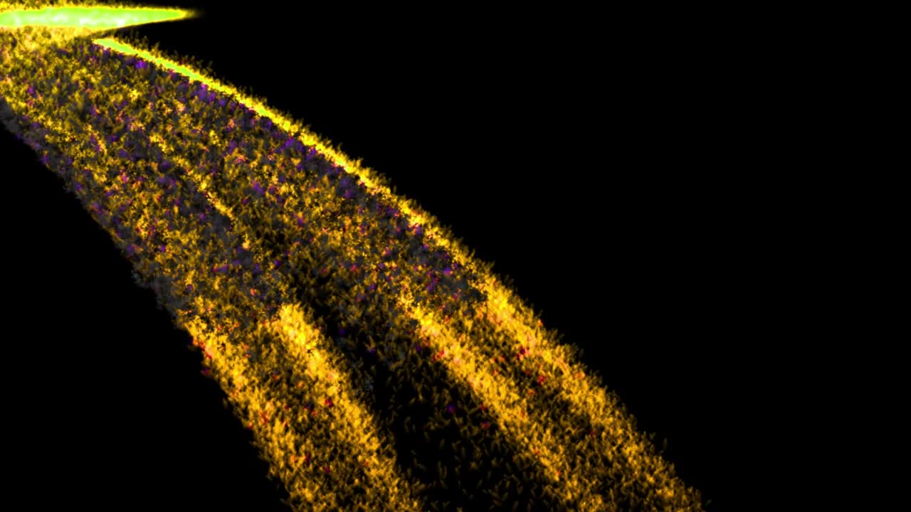 Flame color particle animation motion graphics