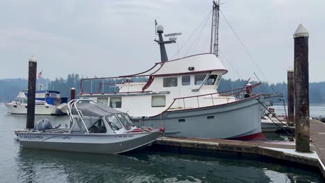 fishing boats moored at a dock in florenceoregon