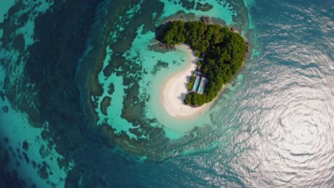 stunning aerial view of a tropical island paradise