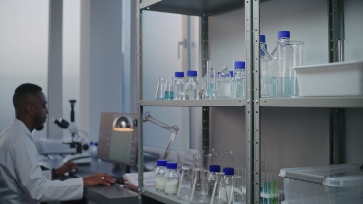 Scientists working in a laboratory