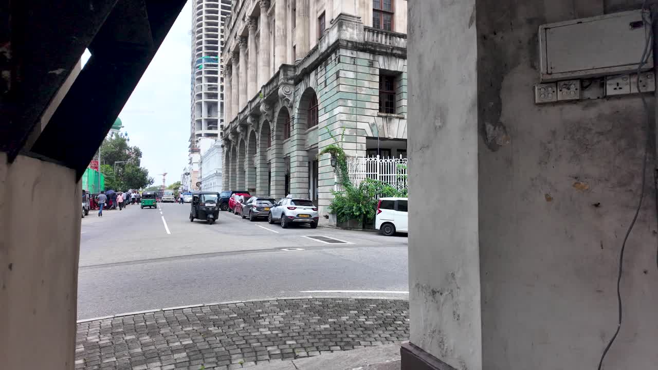 View from the Old Colombo Lighthouse of The Central Point Economic History Museum, capturing city life, architecture, and urban scenery in Sri Lanka's capital.