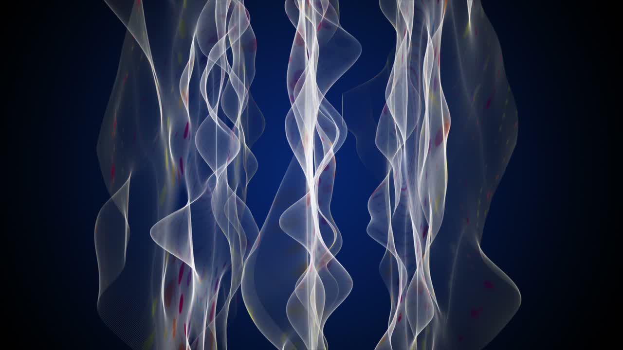 animación fantástica con objeto de onda de partículas en cámara lenta, 4096x2304 bucle 4k