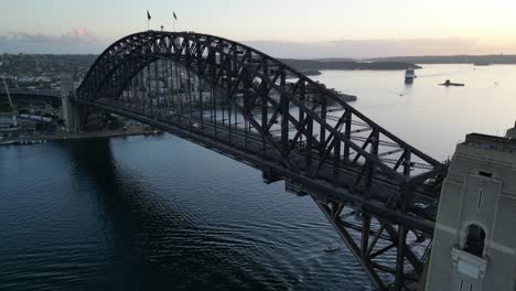 flying towards sydney harbour bridge