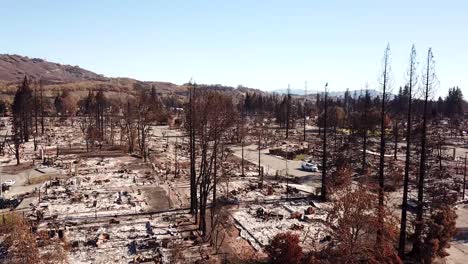 an aerial shot of santa rosa tubbs fire disaster which destroyed whole neighborhoods 1