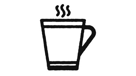 coffee break icon animation footage & alpha channel