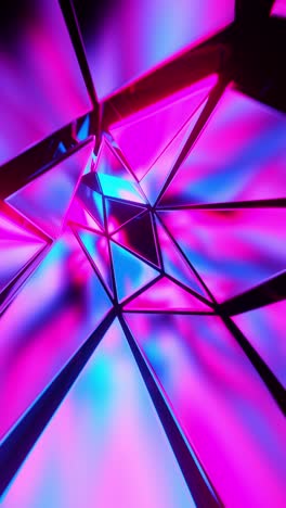 abstract 3d background with blue and pink lights. vertical looped animation