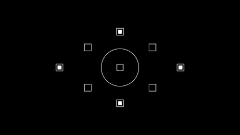 formas blancas sobre un fondo negro
