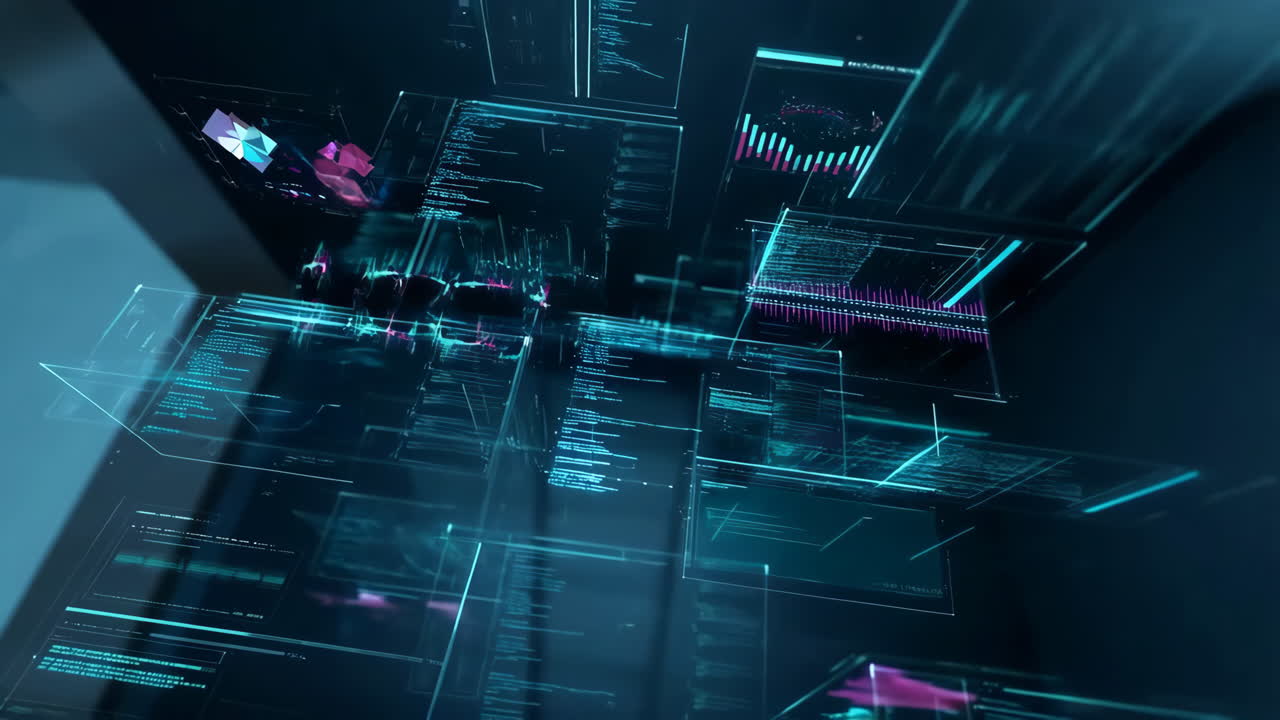 Futuristic Digital Data Interface