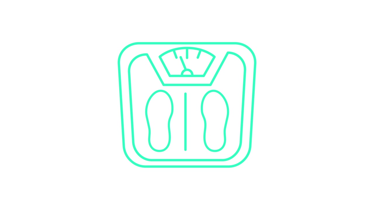 Animated Line Drawing of a Weighing Scale
