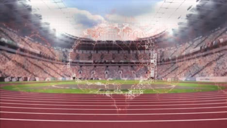 Animation-of-human-brain-over-empty-sports-stadium