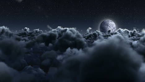 nubes blancas en el cielo oscuro