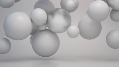 bolas blancas flotantes