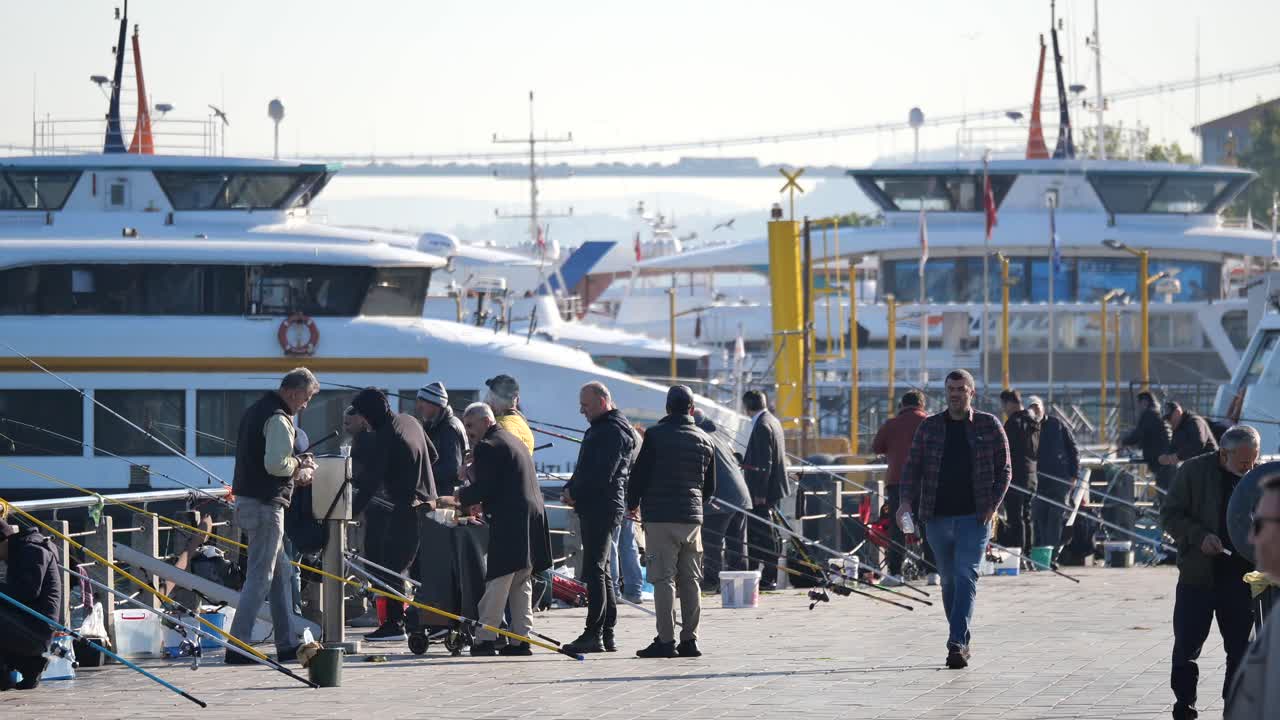Fishing on the Venetian Pier