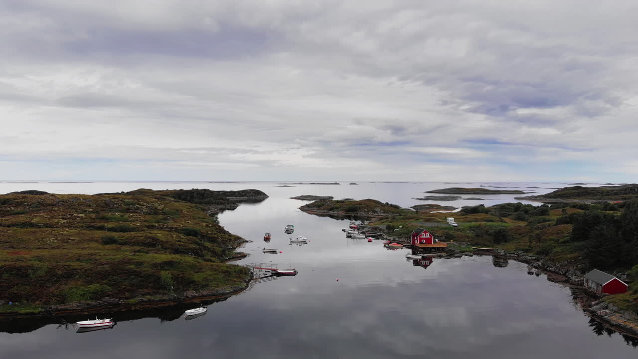 Calm waters bay in Norway