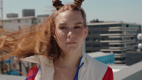 portrait-red-head-woman-with-freckles-looking-serious-with-wind-blowing-hair-teenage-girl-in-city-self-image-testimonial