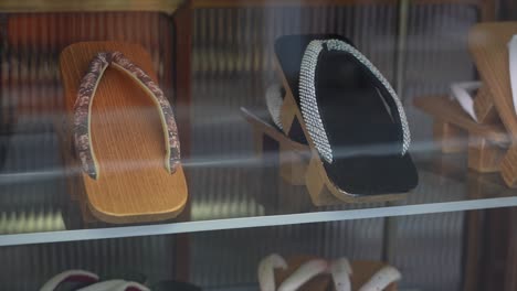 geta traditional japanese wooden shoes for sale in the store, traditional, sandals