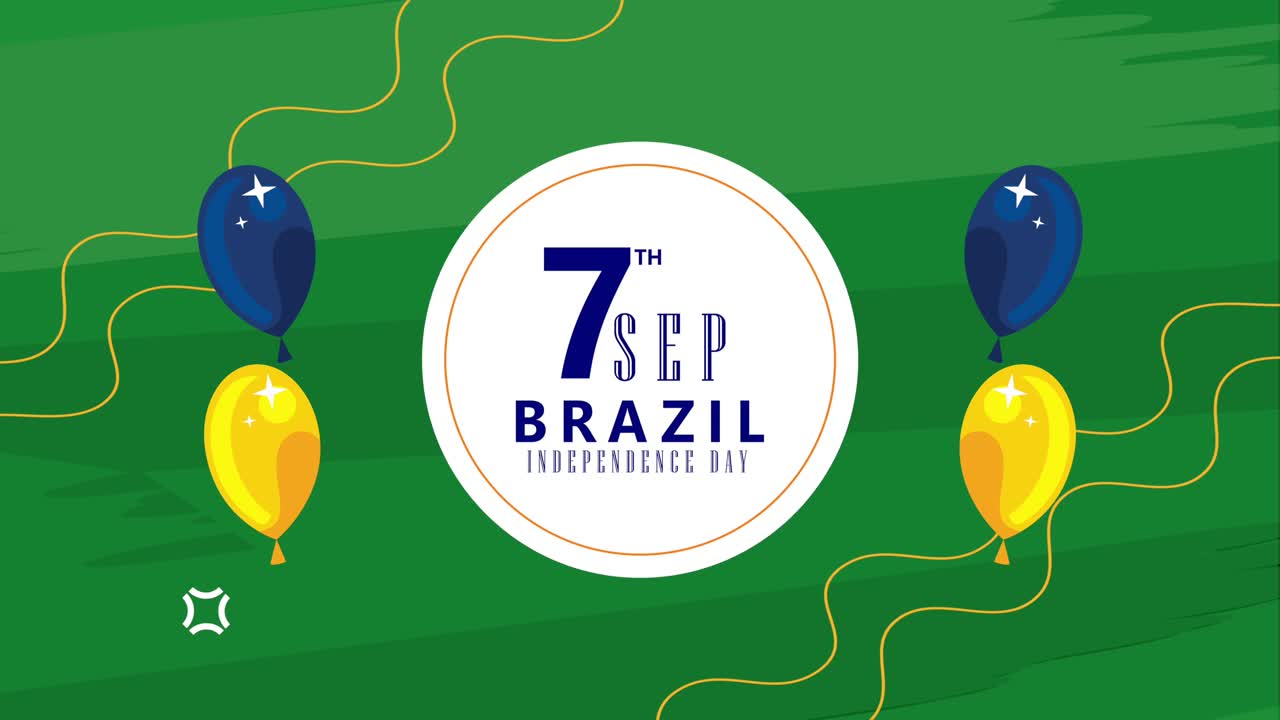 septiembre independencia de brasil letras con globos de helio