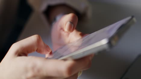 woman using a smartphone