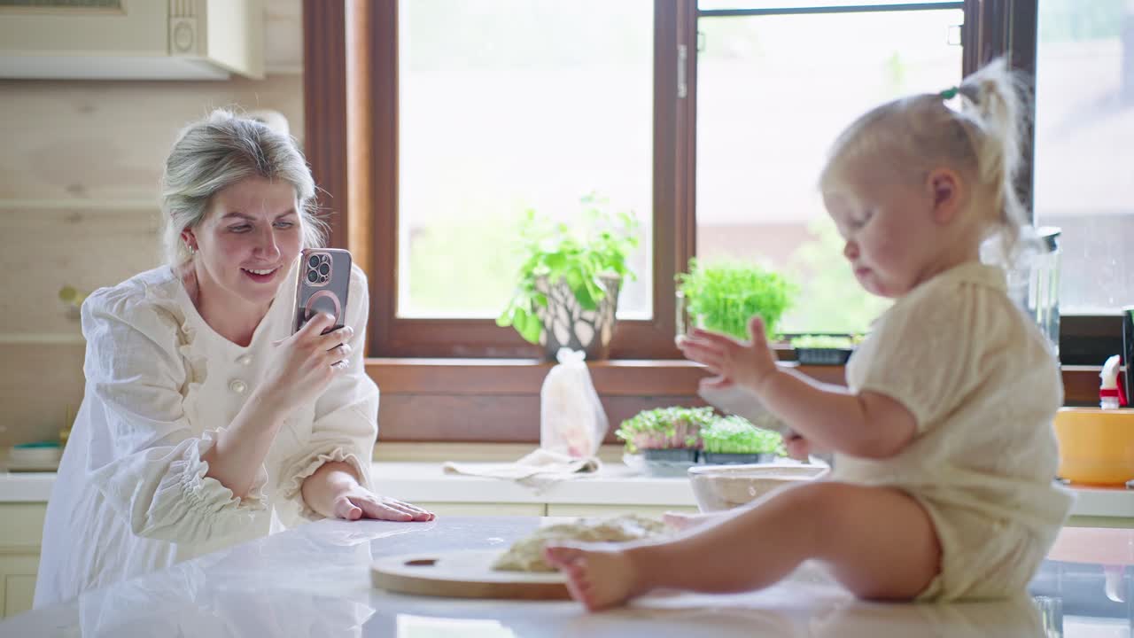 Mom and Baby Baking Together