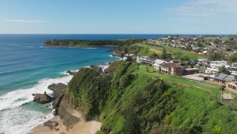 kiama downs sunny day drone, nsw, australia