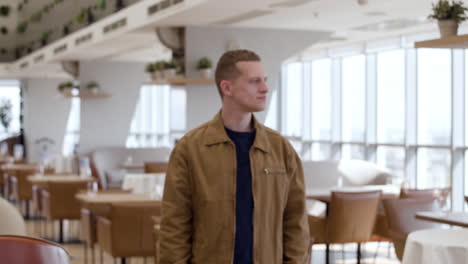man in a restaurant