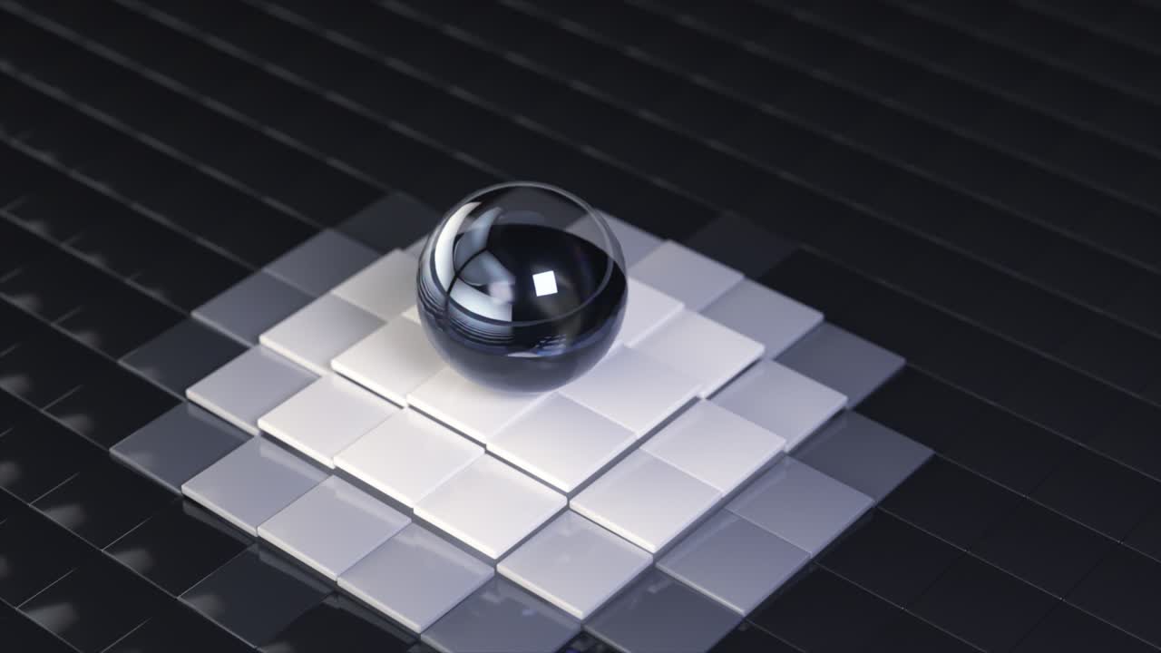 composición geométrica abstracta con esfera