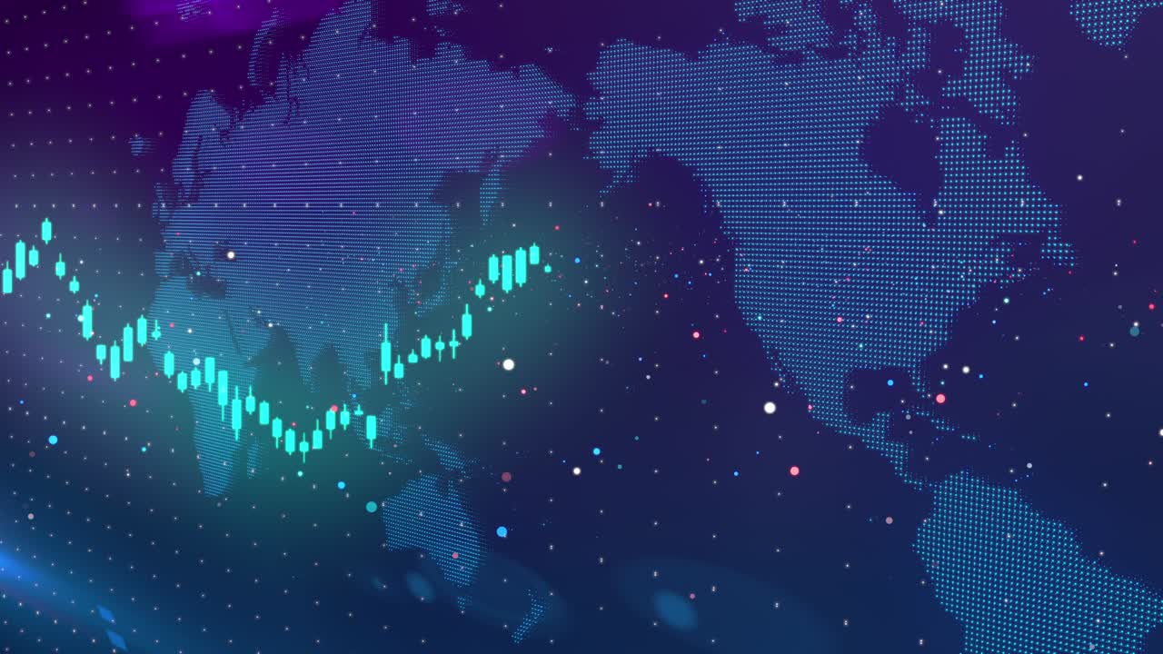 mapa de la economía mundial animación del mercado de valores
