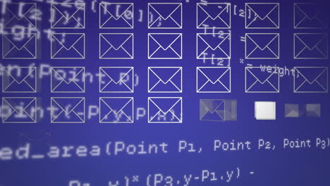 sobres de mensajes y códigos de programas