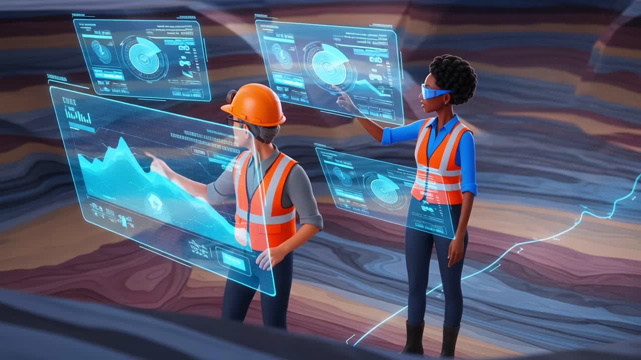 Modern Workforce Utilizing Advanced Holographic Technology in an Underground Environment for Data Visualization and Analysis
