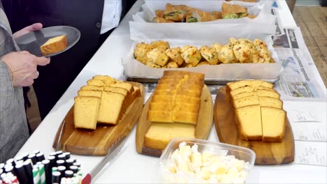 shot of delicious food served in a dinner or wedding reception