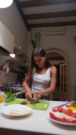 woman preparing food in the kitchen