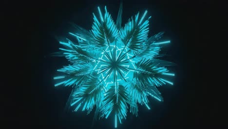 Neon Abstract Tropical Plant