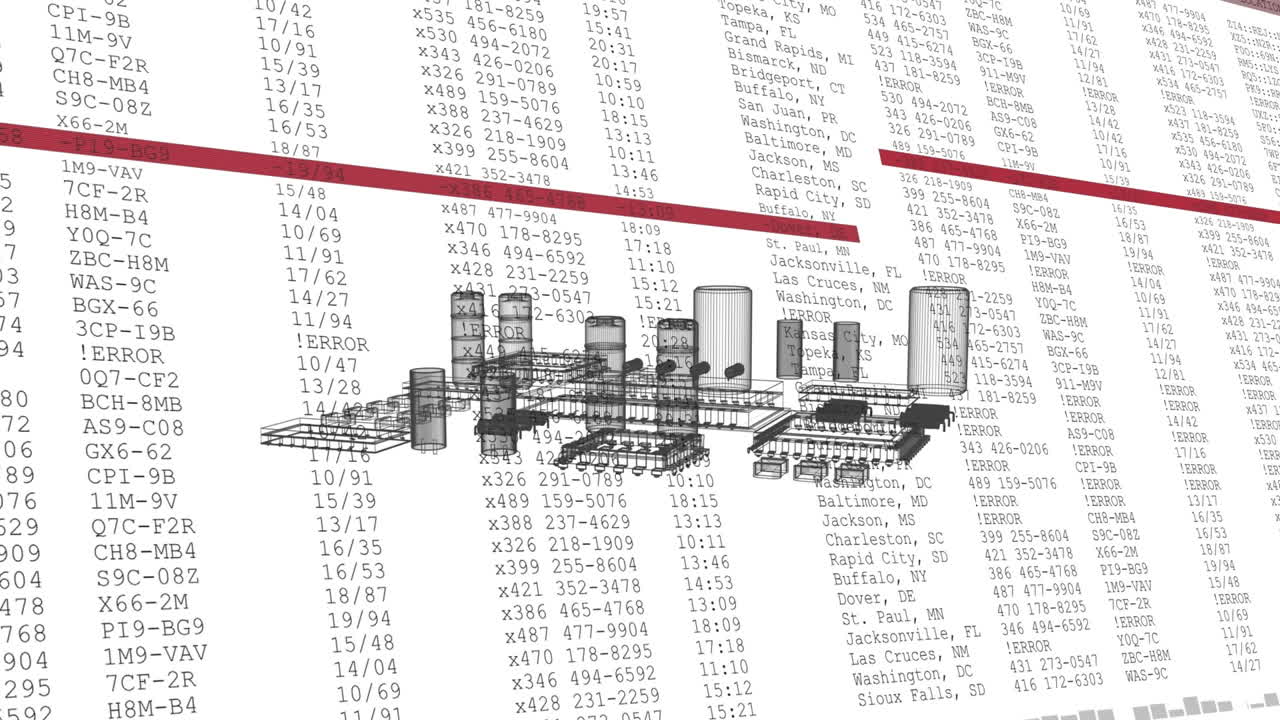Animation of data processing over computer processor