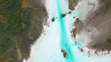 bacalar mexico 7 colours lagoon aerial footage