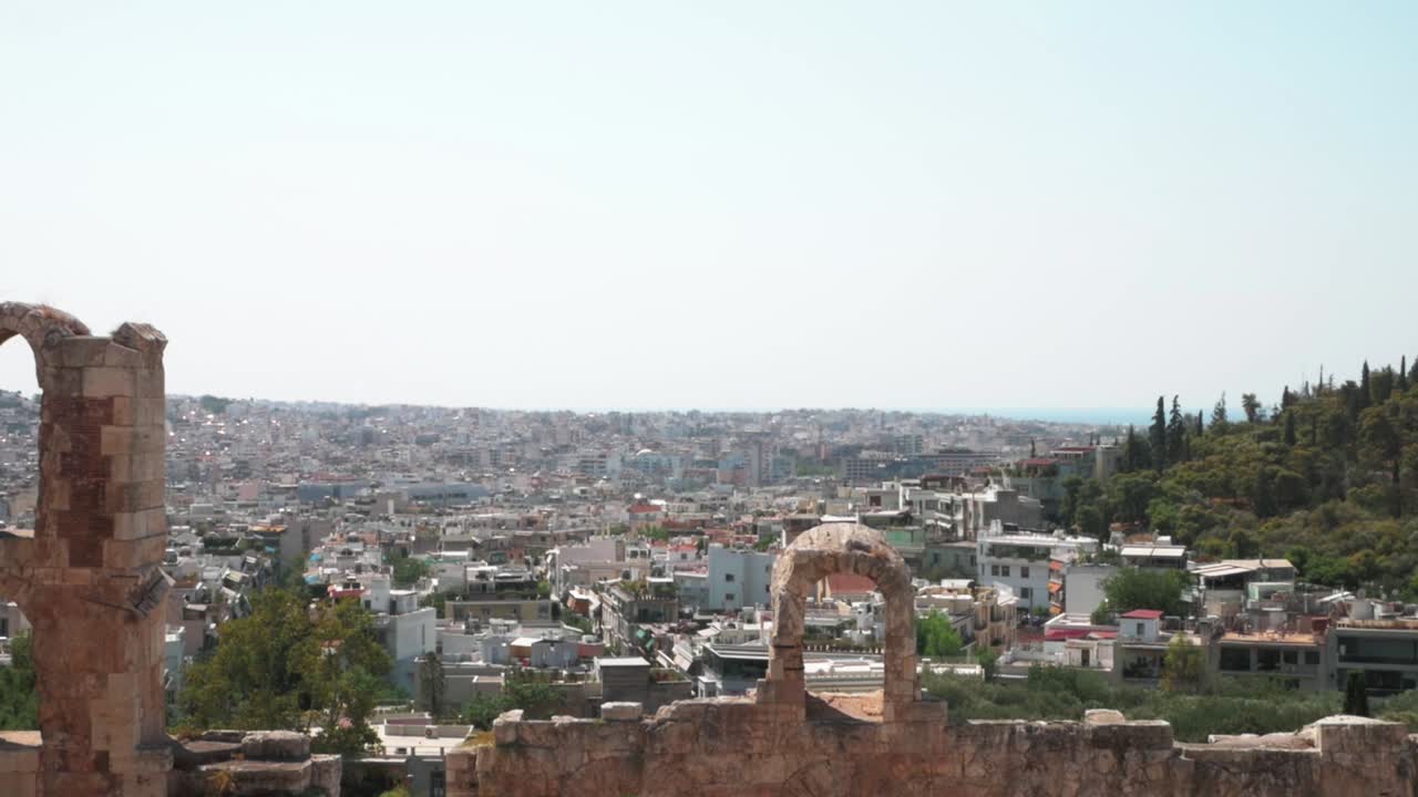 la vista panorámica de atenas, la capital de grecia