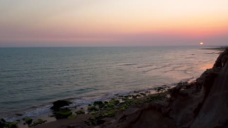 Dragon-beach-wind-polished-erosion-on-rock-cliff-mountain-mud-clay-material-natural-formation-yardang-landform-coastal-tropical-desert-climate-harbor-the-scenic-wonderful-wide-view-of-sea-ocean-Iran