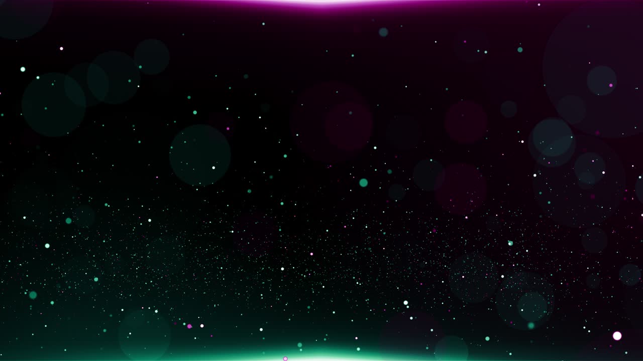 Particles green pink event game trailer titles cinematic concert stage background loop