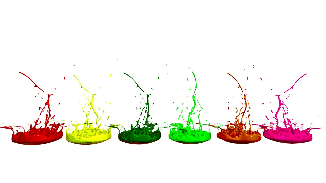 simulación de salpicaduras de tinta en un altavoz musical que reproduce música. versión multicolor 2