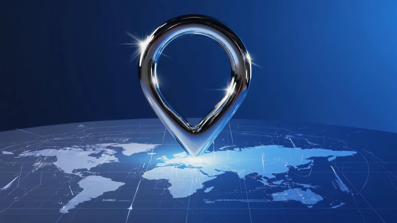 Global Location Pin on World Map