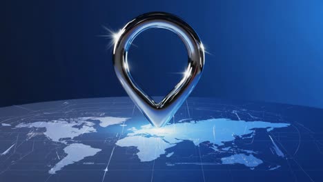 global location pin on world map