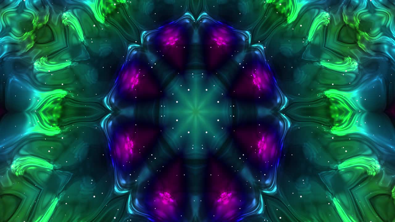 animación abstracta, fondo líquido, hermosa película de pintura digital, película de fondo abstracta, animación caleidoscopio video de stock