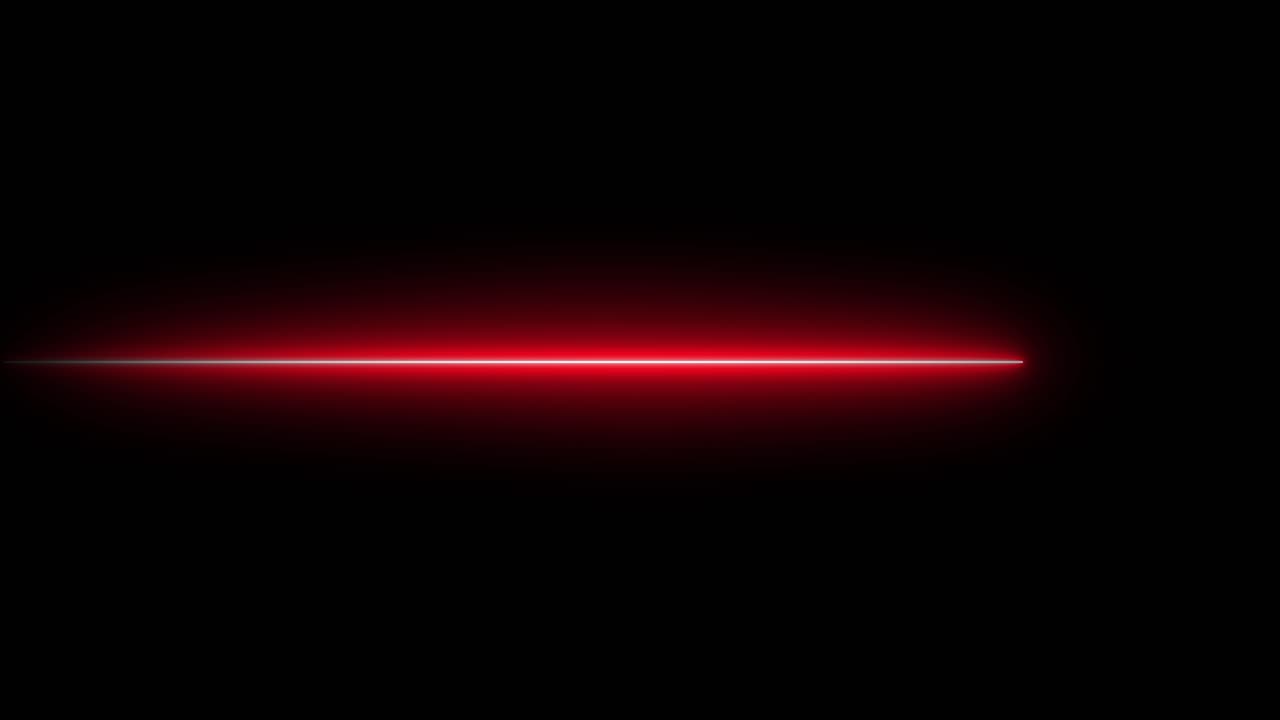 Simple red line on black background