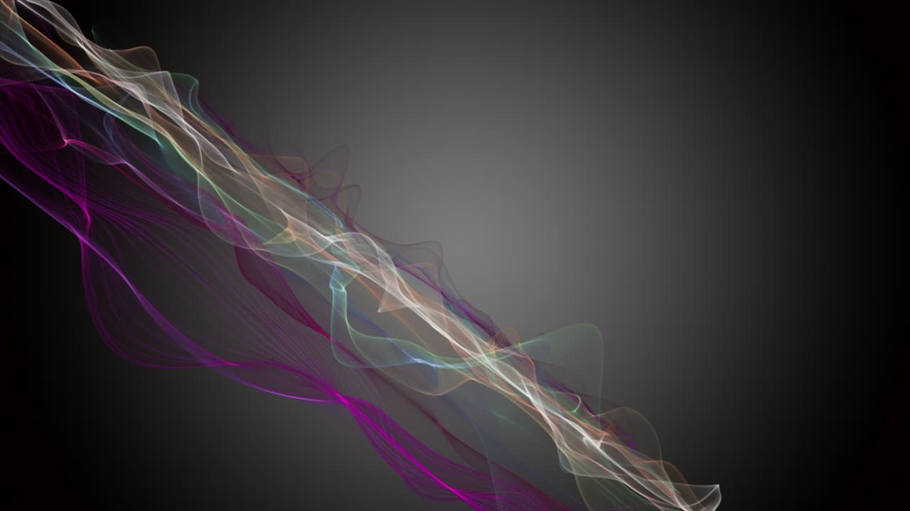 animación fantástica con objeto de onda de partículas en cámara lenta y espacio para texto, 4096x2304 bucle 4k