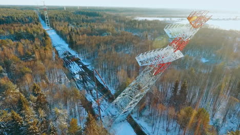 high voltage power lines. energy tower. electricity lines