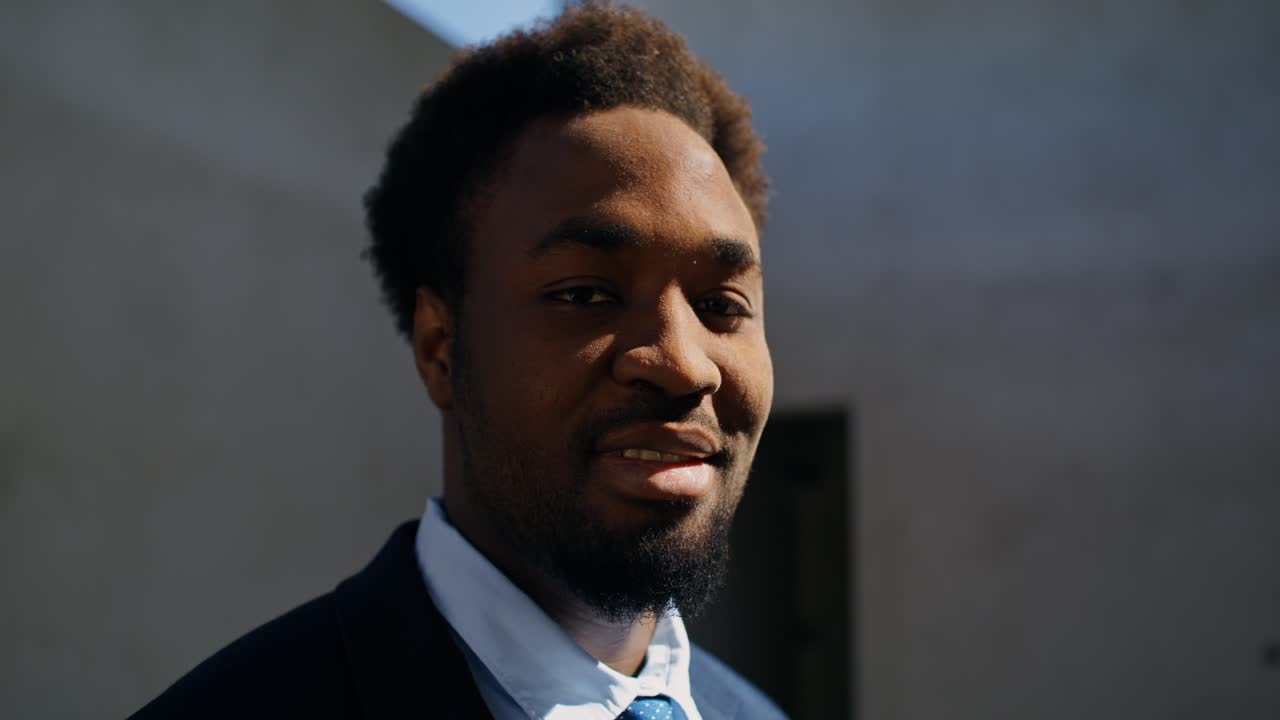 Close-up portrait of a man in a business suit