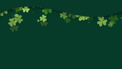 motion green shamrocks with patricks day 12