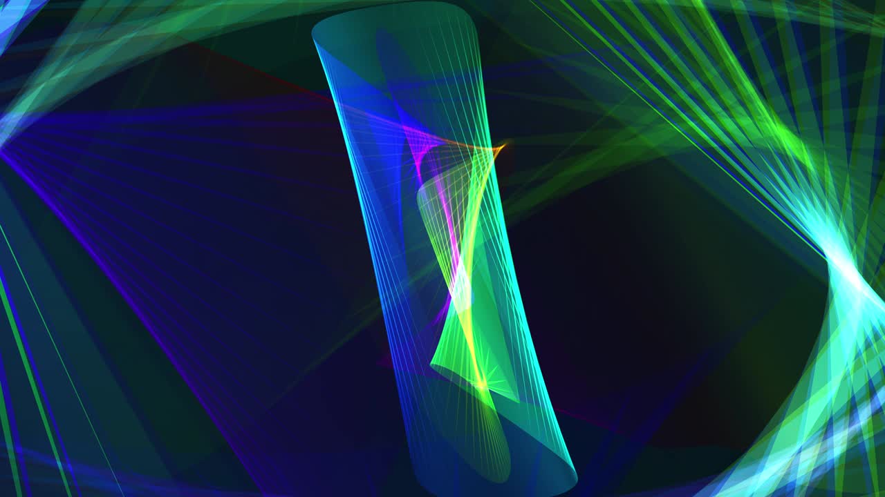 animación de diseño geométrico de bucle sin costuras fondo ondulado colorido en colores de neón brillantes. 4k 3d renderización moderna onda fluorescente colorida para la ciencia, la tecnología, fondo abstracto futurista.
