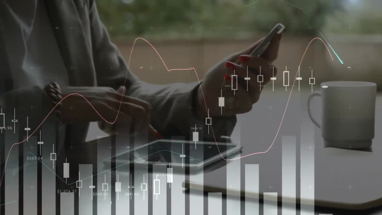 elaborazione di dati statistici contro la metà della sezione dell'uomo utilizzando tablet digitali